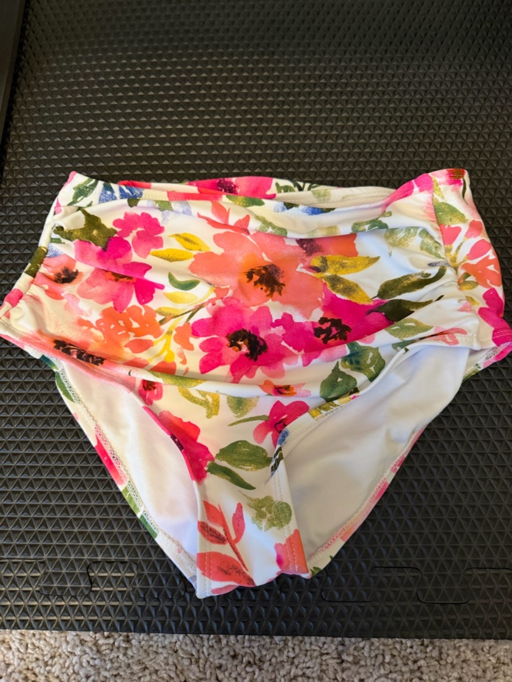 NWOT Women's Coral Reef Floral High-Waist Bikini Bottoms